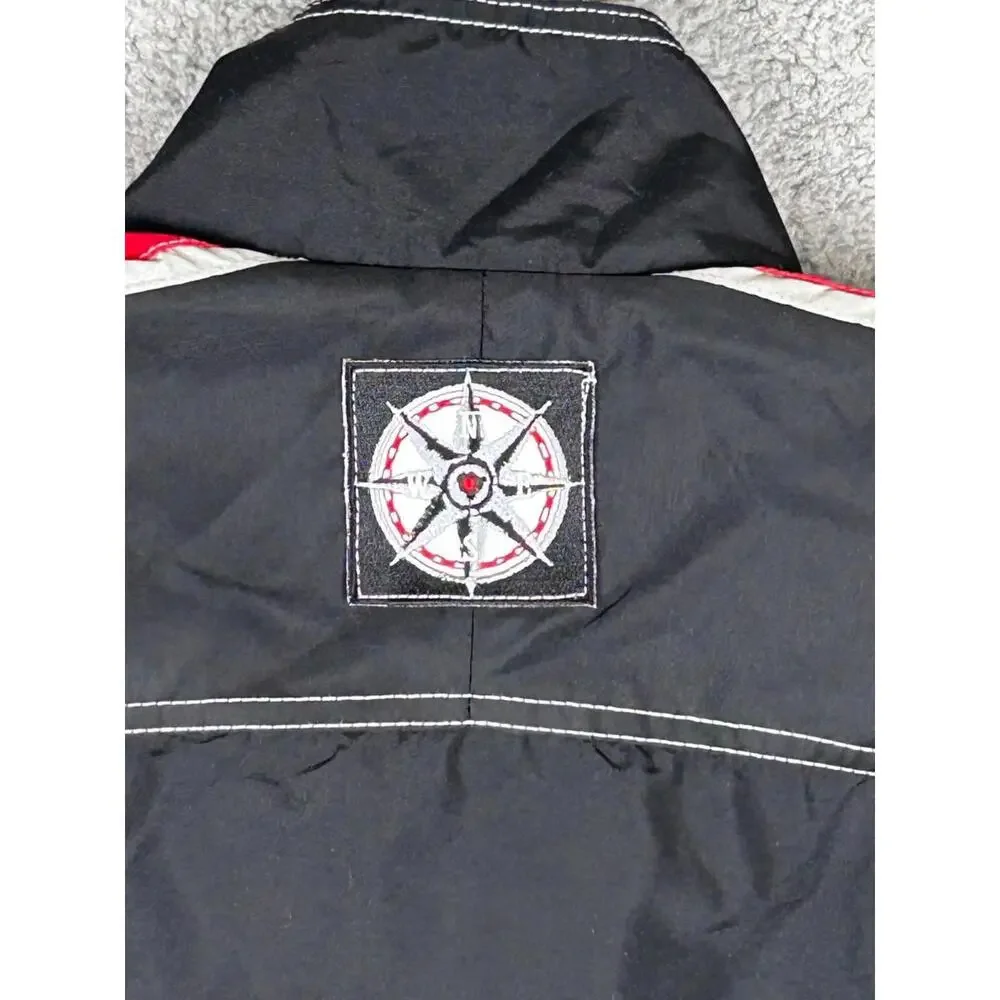 Marlboro Unlimited Full Zip Windbreaker Jacket Mens XXL Black Red Lined NWT - Picture 10 of 15